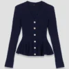 Cardigan con peplo in vita Cardigan con peplo in vita