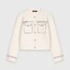 Cardigan corto con impunture