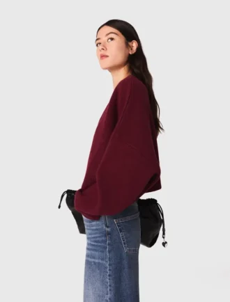 Cardigan corto in misto lana