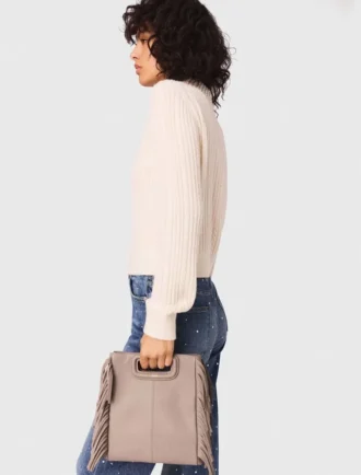 Cardigan in maglia con collo rimovibile