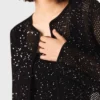 Cardigan in maglia con strass Cardigan in maglia con strass