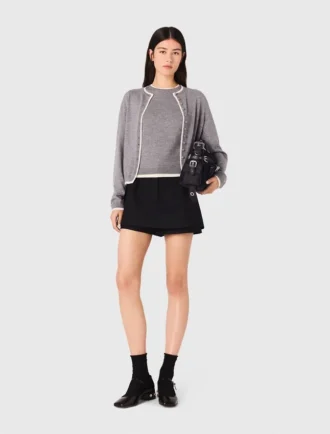 Cardigan in maglia decorato