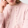 Cardigan in maglia decorato