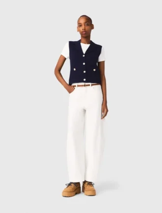 Cardigan in maglia polo