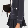 Cardigan lungo in maglia con impunture