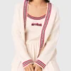 Cardigan lungo ricamato