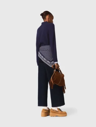 Cardigan polo con bordi rimovibili