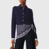Cardigan polo con bordi rimovibili