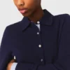 Cardigan polo con bordi rimovibili