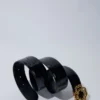 Cintura doppia M in pelle effetto coccodrillo