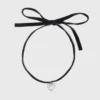 Collana a cuore con cordoncino in velluto