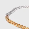 Collana a maglie con strass bicolore