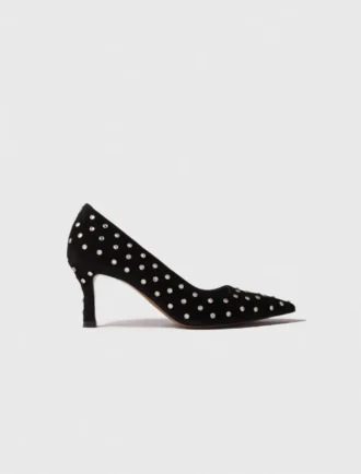 Décolleté con punta a punta e strass
