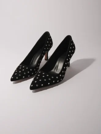 Décolleté con punta a punta e strass
