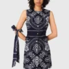 Vestito mini con stampa bandana