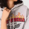Felpa corta con logo ricamato Felpa corta con logo ricamato