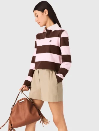 Felpa polo a righe Felpa polo a righe