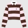 Felpa polo a righe