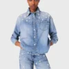 Giacca a camicia in denim