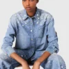 Giacca a camicia in denim