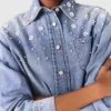 Giacca a camicia in denim