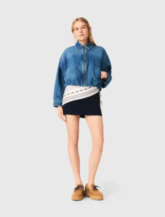 Giacca bomber in denim
