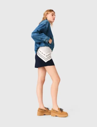Giacca bomber in denim