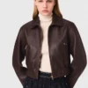 Giacca corta in pelle vintage Giacca corta in pelle vintage