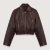 Giacca corta in pelle vintage Giacca corta in pelle vintage