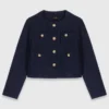 Giacca corta in tweed, colletto rimovibile Giacca corta in tweed, colletto rimovibile