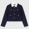 Giacca corta in tweed, colletto rimovibile Giacca corta in tweed, colletto rimovibile