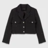 Giacca corta in tweed con strass Giacca corta in tweed con strass