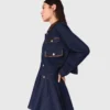 Giacca in denim con ecopelle Giacca in denim con ecopelle