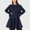 Giacca in denim con ecopelle Giacca in denim con ecopelle