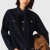 Giacca in denim con fiocco Giacca in denim con fiocco