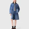 Giacca in denim slavato Giacca in denim slavato