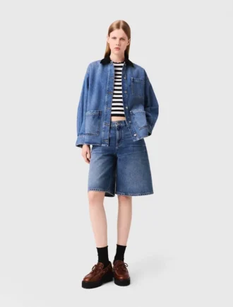 Giacca in denim slavato Giacca in denim slavato