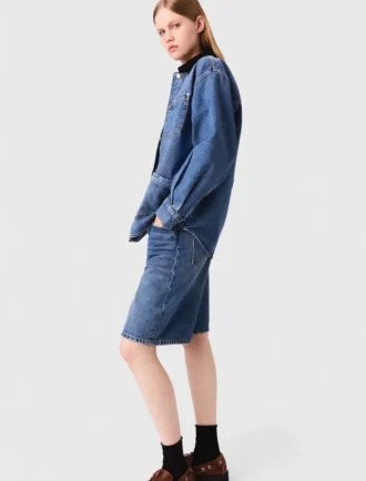 Giacca in denim slavato Giacca in denim slavato