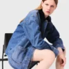 Giacca in denim slavato Giacca in denim slavato