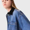 Giacca in denim slavato Giacca in denim slavato