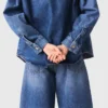 Giacca in denim slavato Giacca in denim slavato