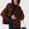 Giacca in pelle scamosciata Giacca in pelle scamosciata