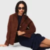 Giacca in pelle scamosciata Giacca in pelle scamosciata