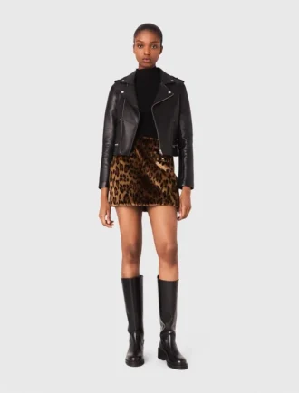 Giacca in pelle stile biker