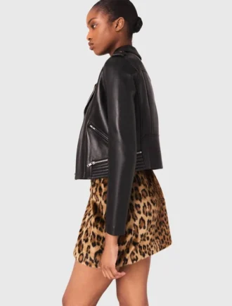 Giacca in pelle stile biker