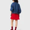 Giacca oversize in denim ricamata