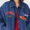 Giacca oversize in denim ricamata