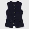 Giacca senza maniche in tweed Giacca senza maniche in tweed