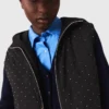 Gilet imbottito senza maniche con strass Gilet imbottito senza maniche con strass