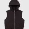 Gilet imbottito senza maniche con strass Gilet imbottito senza maniche con strass